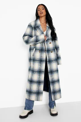 Tall Flannel Longline Wool Coat