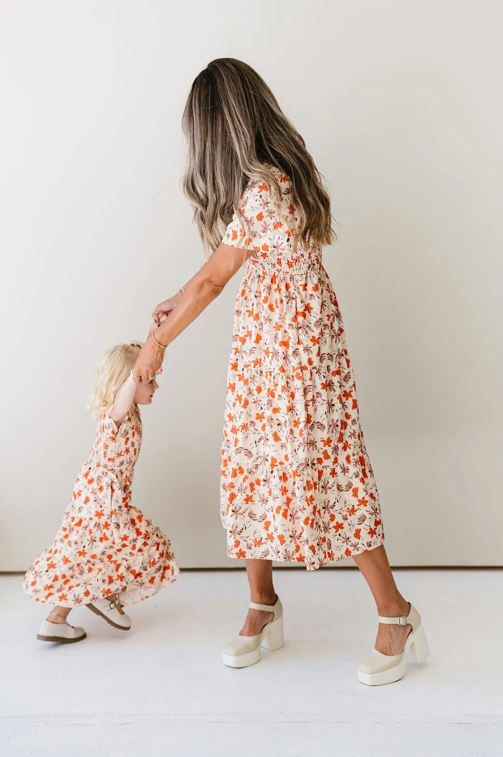 Tayla Dress in Dark Cream - Kids