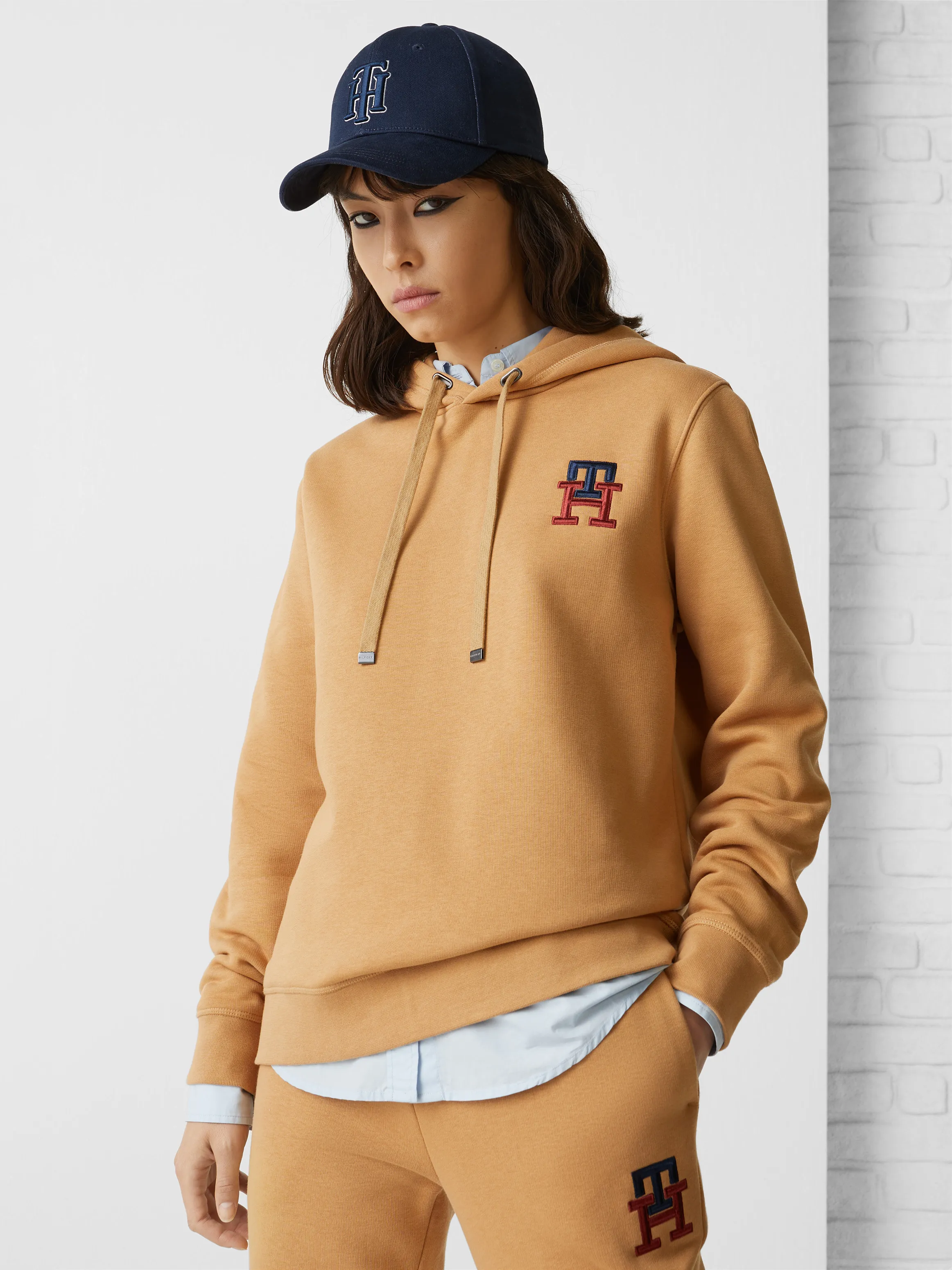 TH Monogram Embroidery Flex Fleece Hoodie | Sweatshirts & Hoodies | Tommy Hilfiger