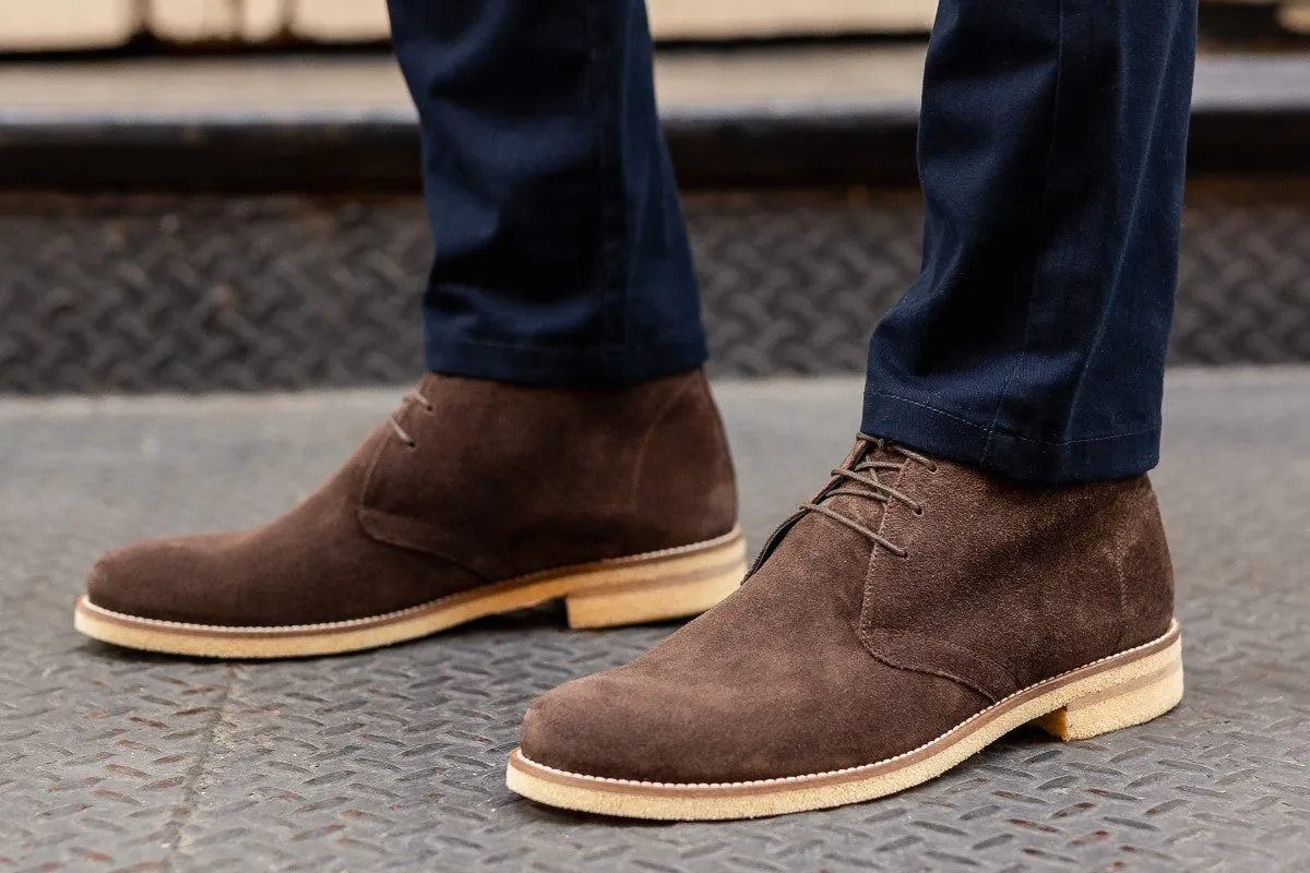 The Lawrence Chukka Boot - Dark Brown Suede