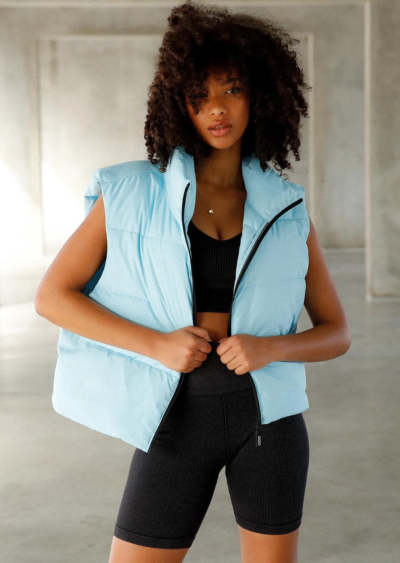 Weightless Puffer Vest | Blue | Jackets, Hoodies and Sweats | Lorna Jane Australia