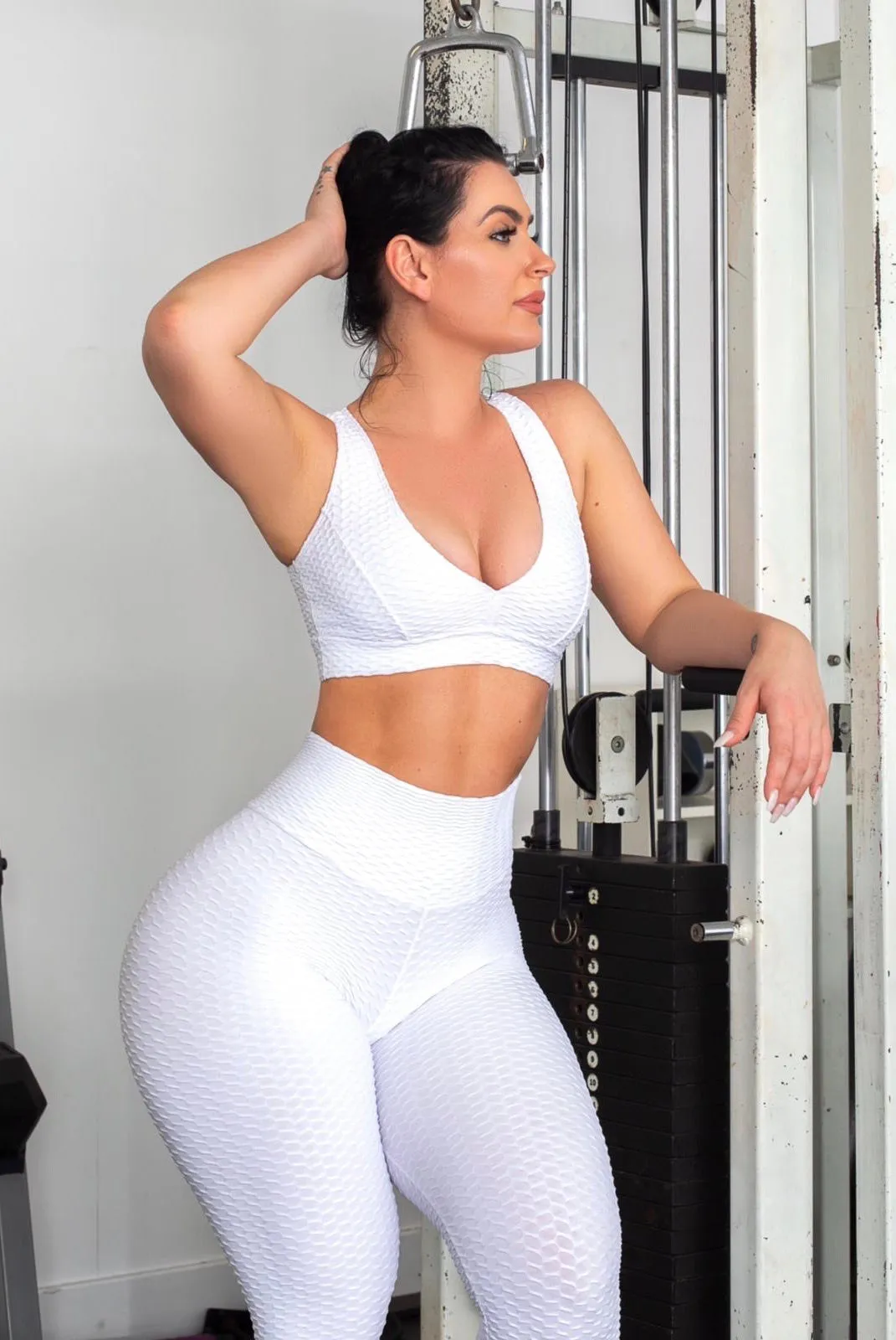 White Top Love Leggings (Scrunchy Supplex)