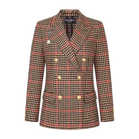 Women's Gun Check Wool Jacket