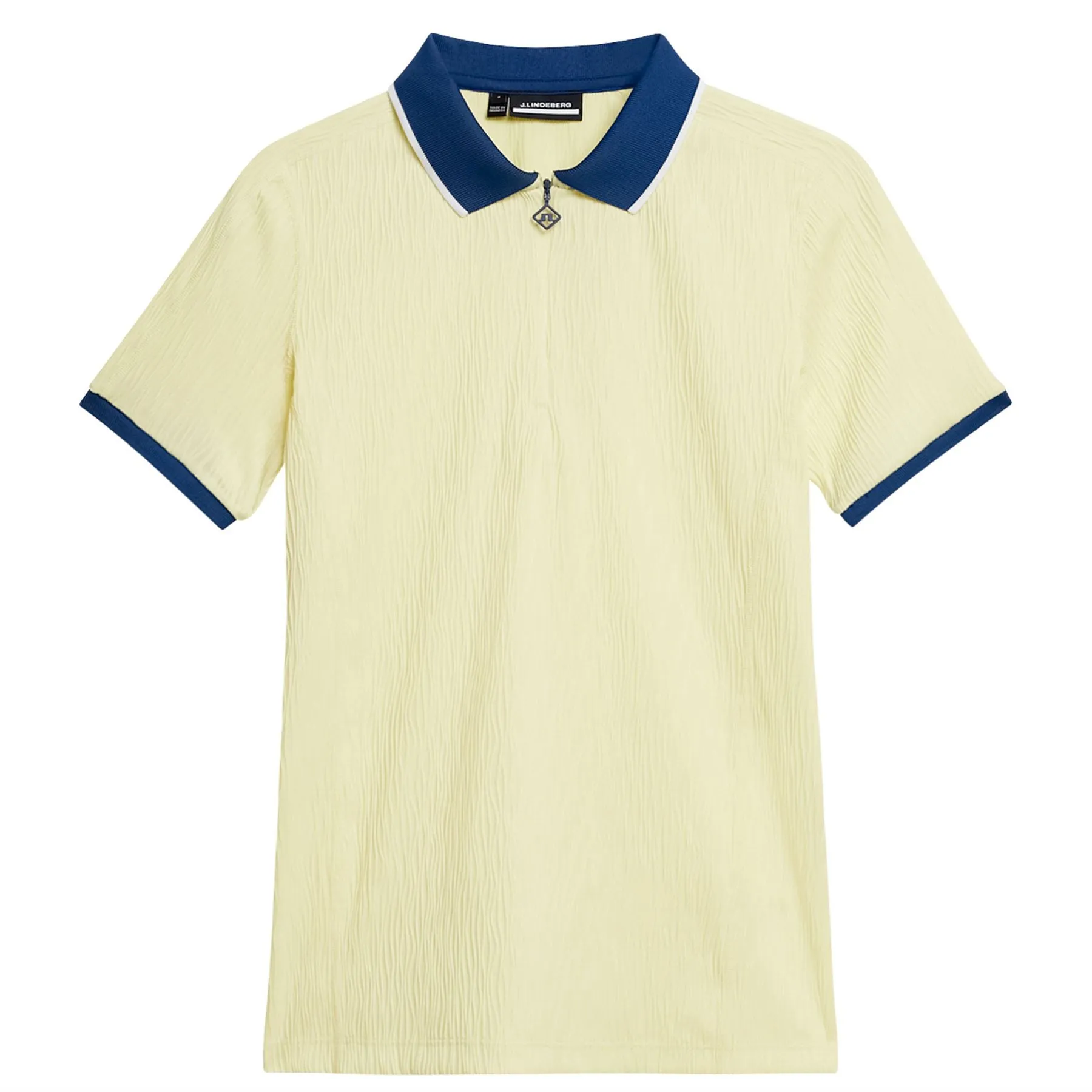 Womens Izara Wave Rib Jersey Polo Wax Yellow - SS24