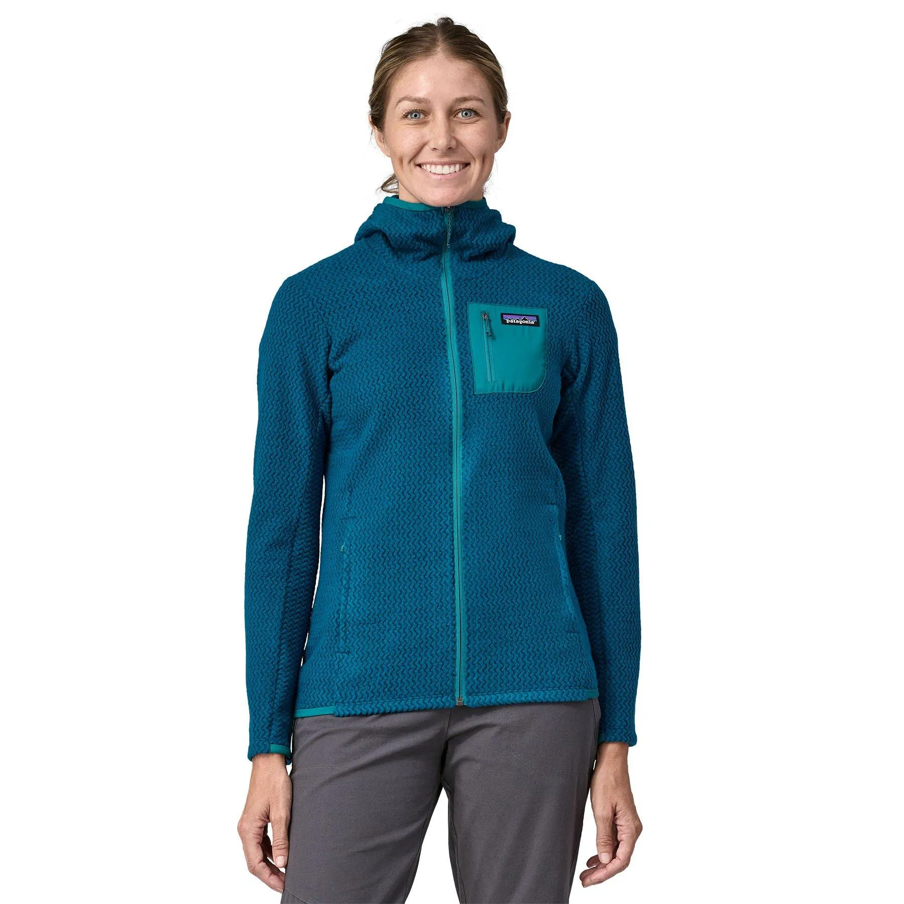 Women's Patagonia R1 Air Full Zip Hoody - Blue | George Fisher UK