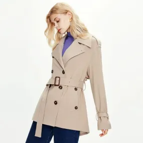 Women's slim trench coat with belt