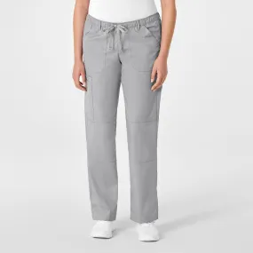 WonderWORK Women's Straight Leg Cargo Scrub Pant - Grey