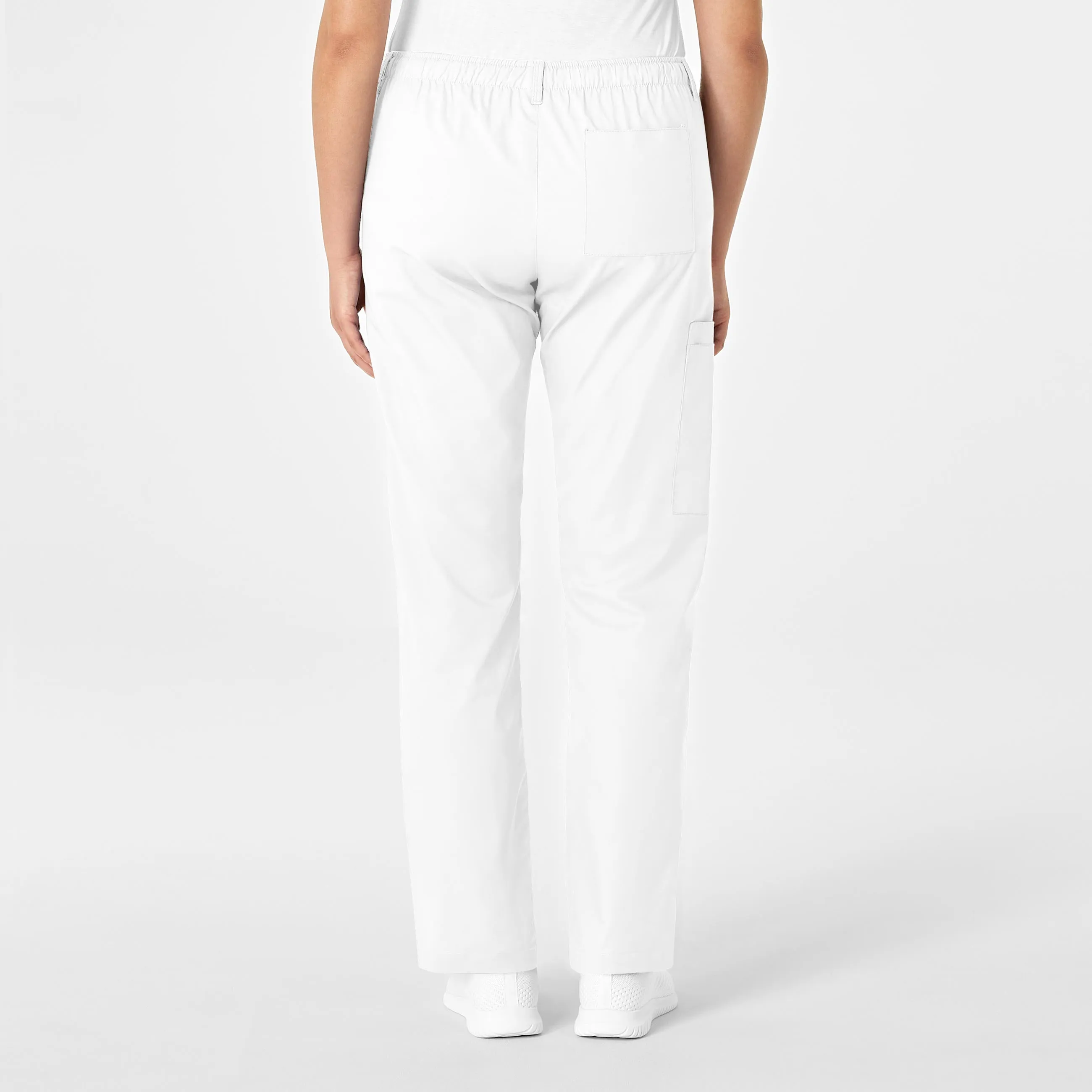 WonderWORK Women's Straight Leg Cargo Scrub Pant - White