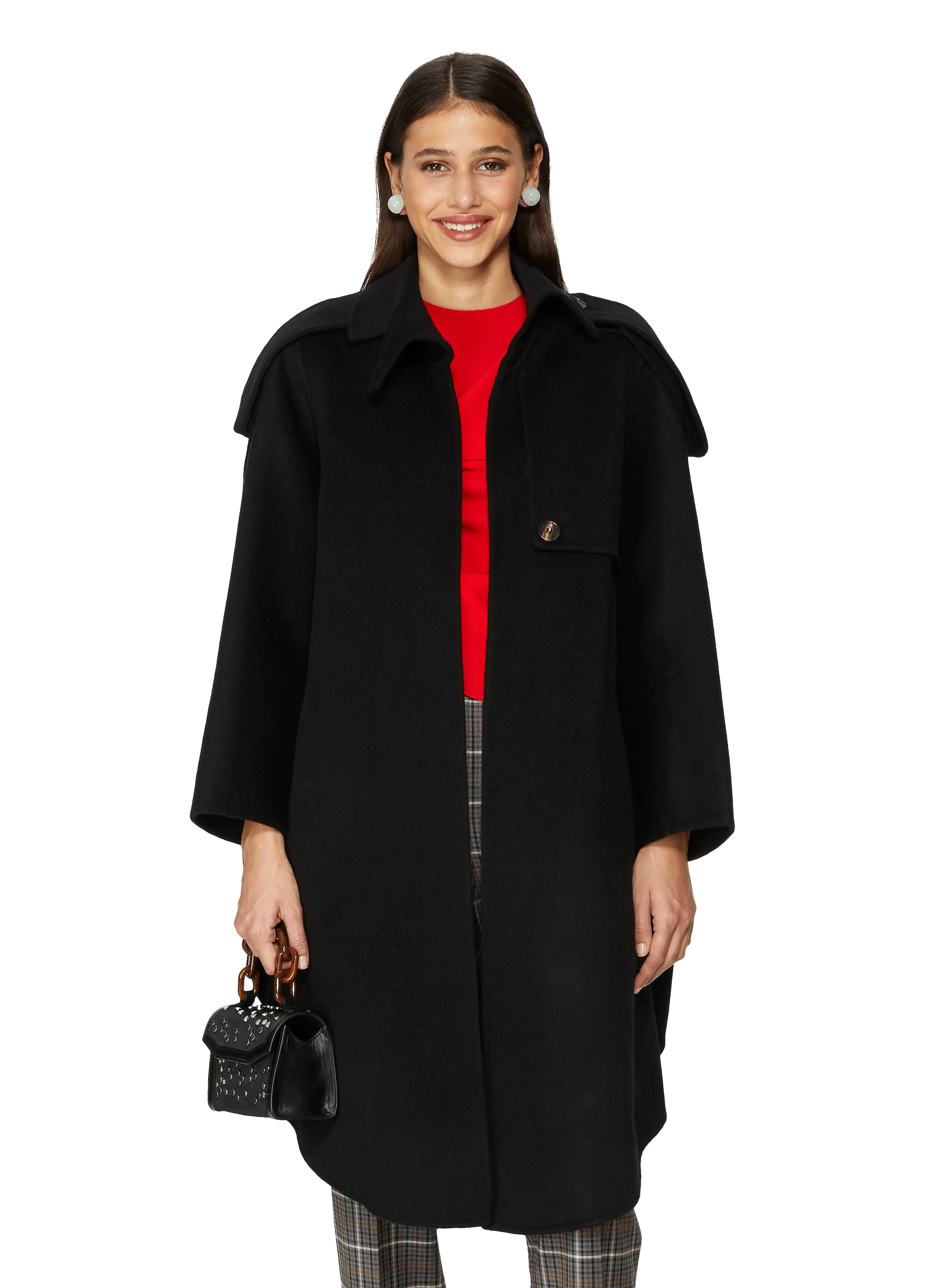 YCH  Wool Coat  - Black