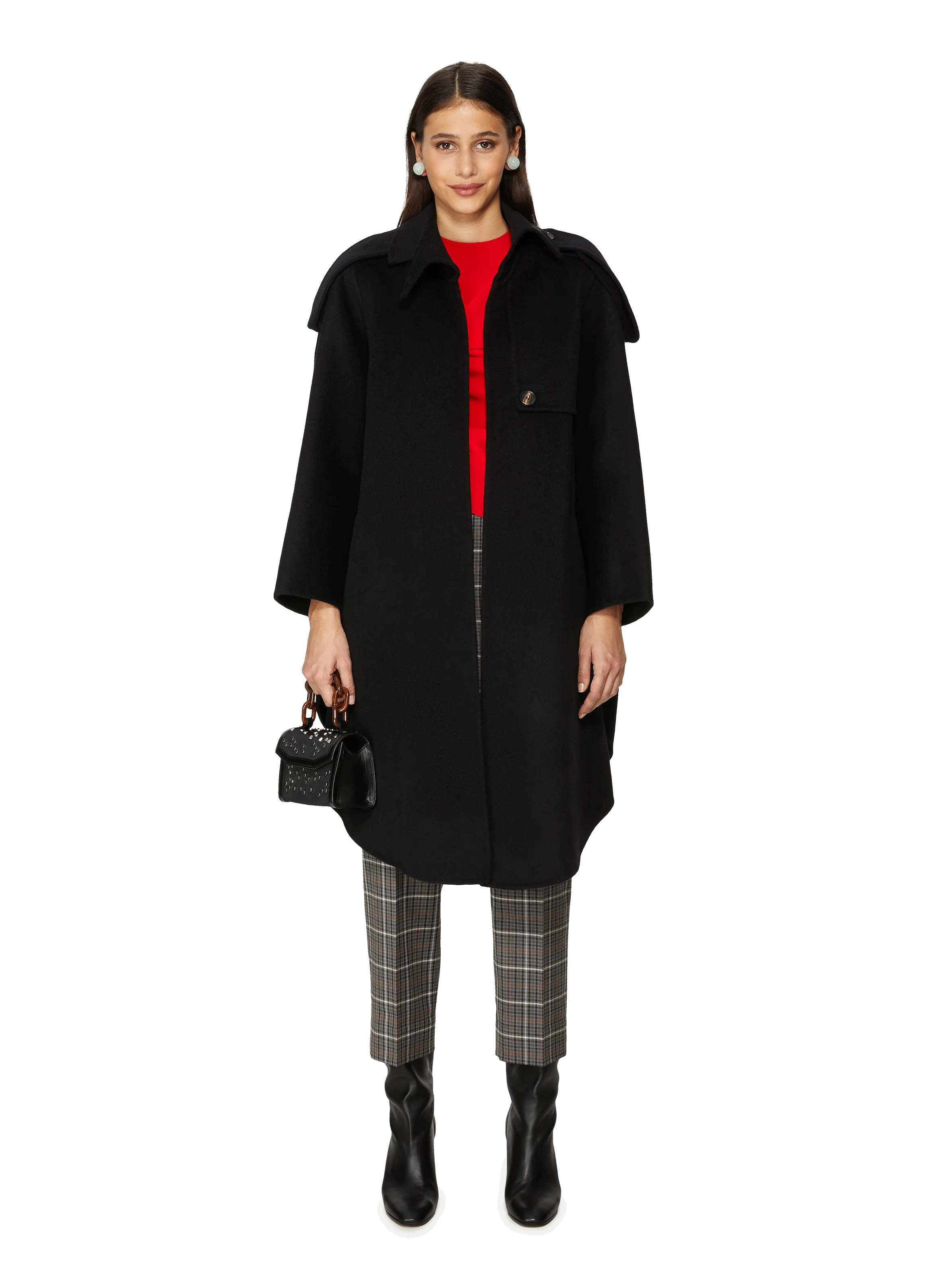 YCH  Wool Coat  - Black